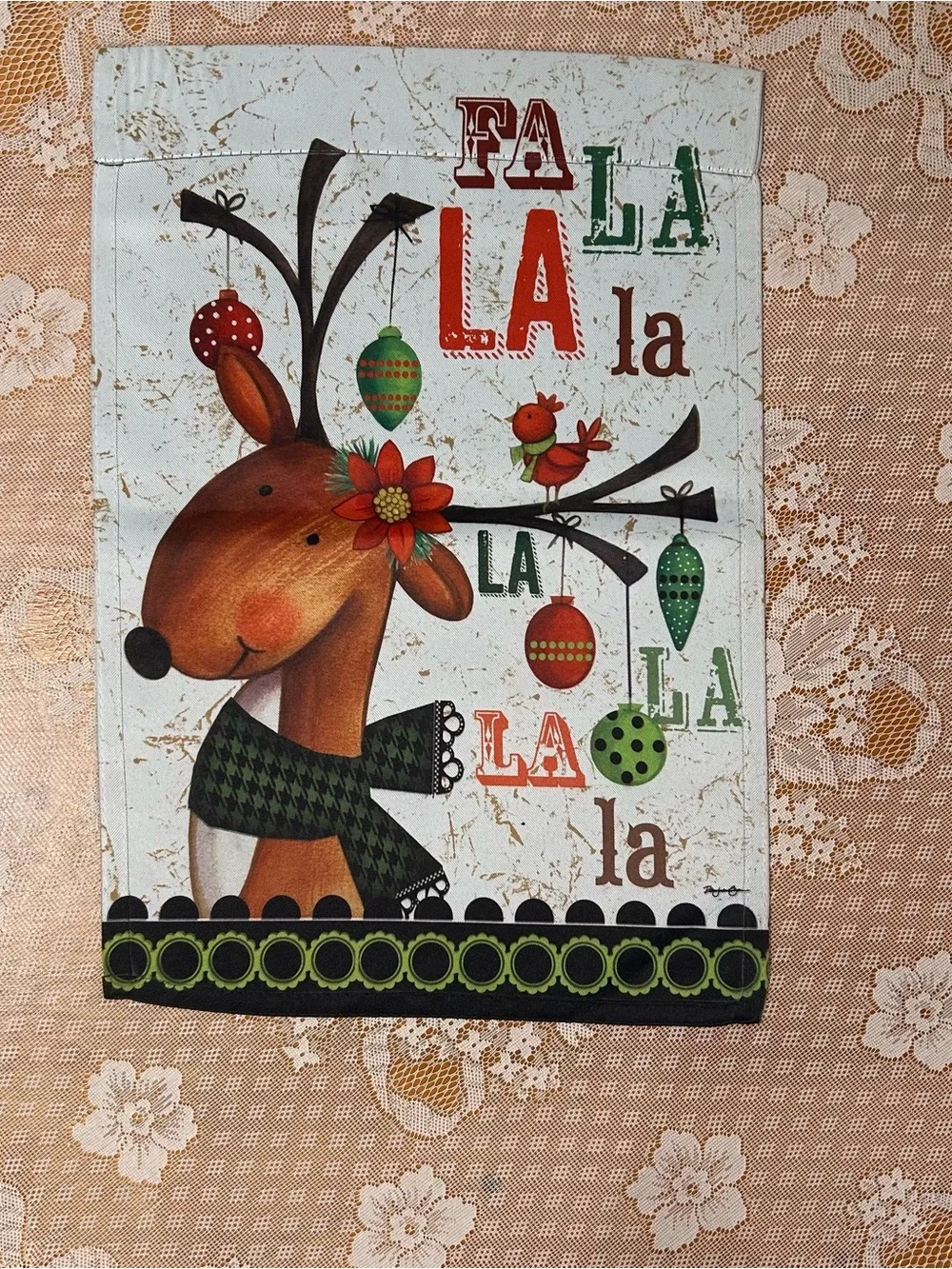 Festive Red Santa Garden Flag - Holiday Home Décor